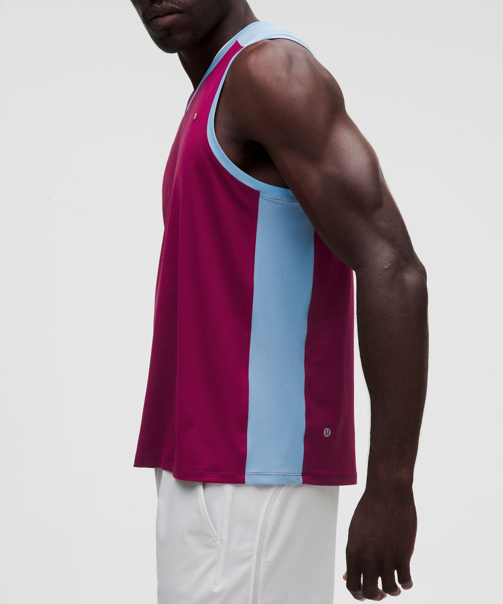 Pique Mesh-Panel Sleeveless Tennis Shirt