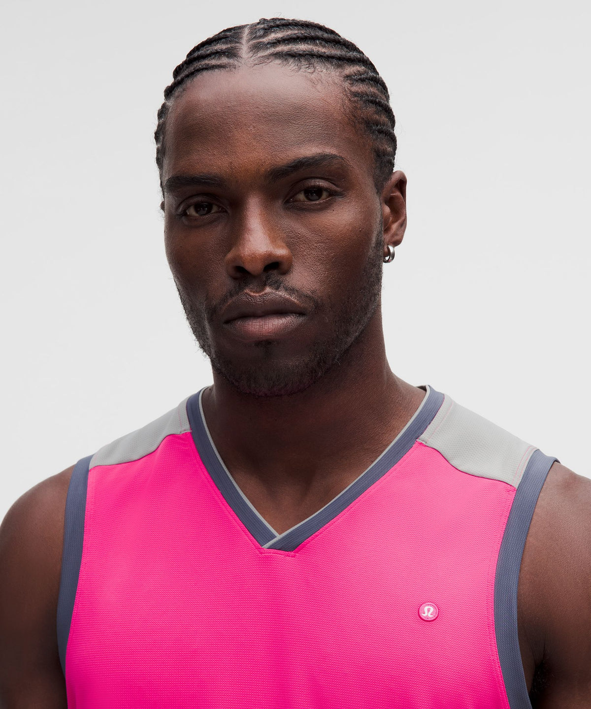 Pique Mesh-Panel Sleeveless Tennis Shirt