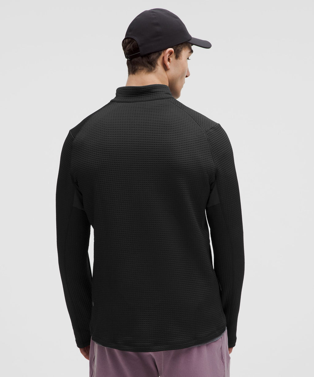 Waffle-Knit Half Zip