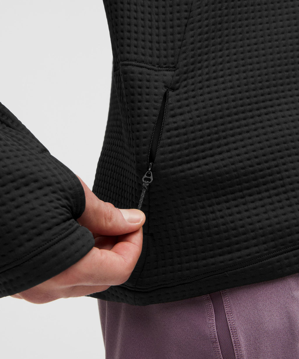 Waffle-Knit Half Zip