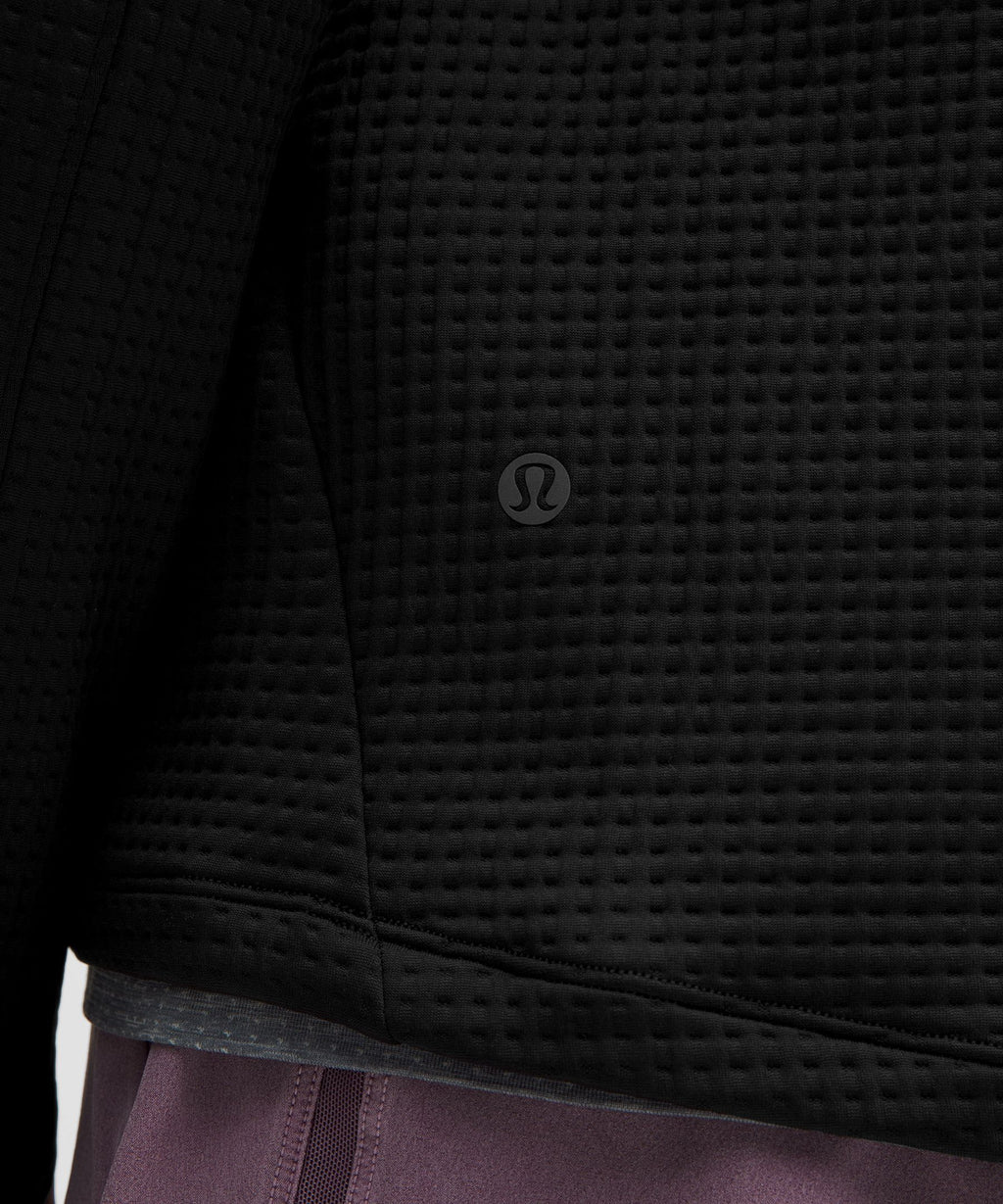 Waffle-Knit Half Zip