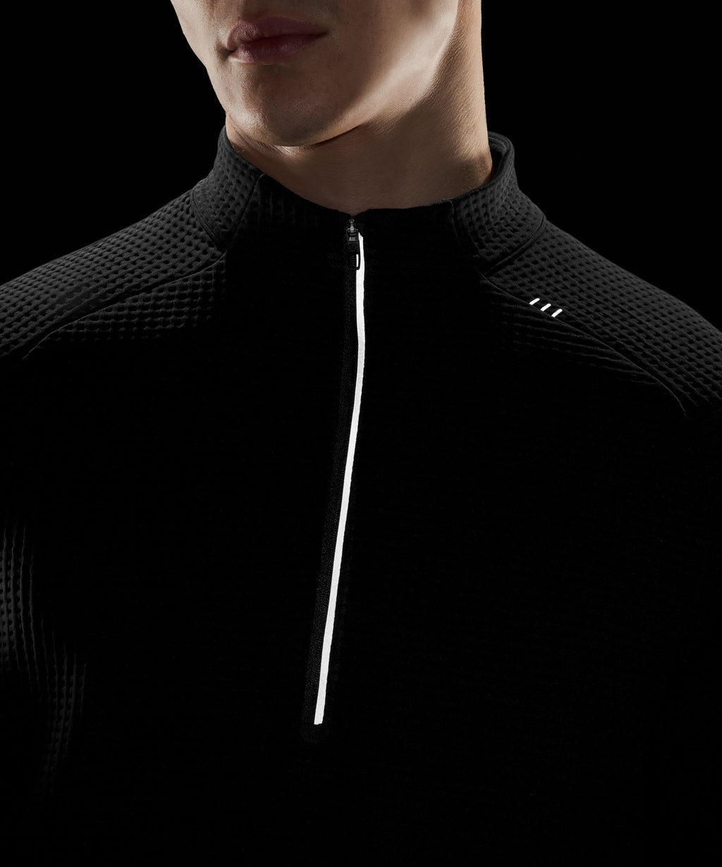 Waffle-Knit Half Zip