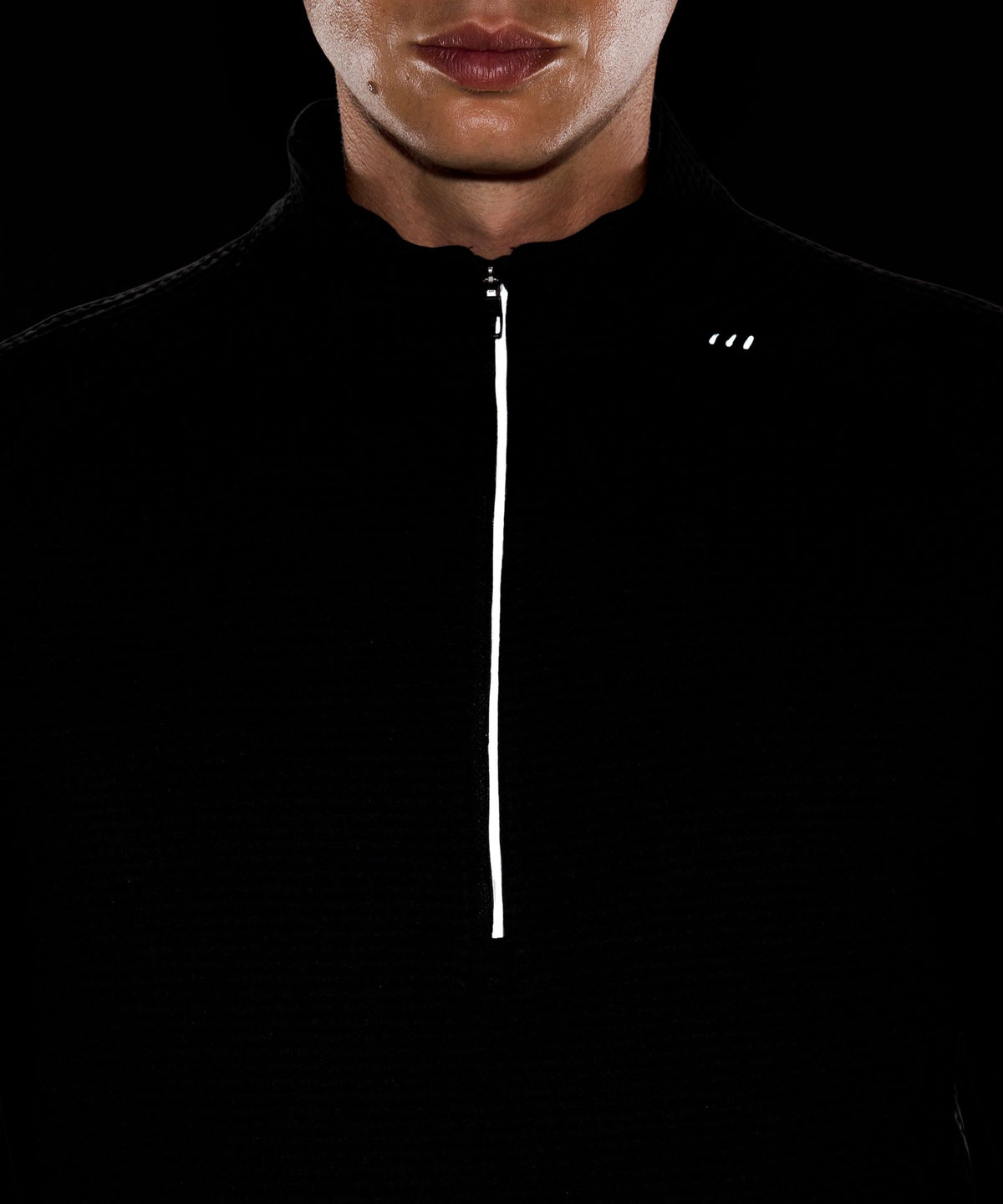 Waffle-Knit Half Zip
