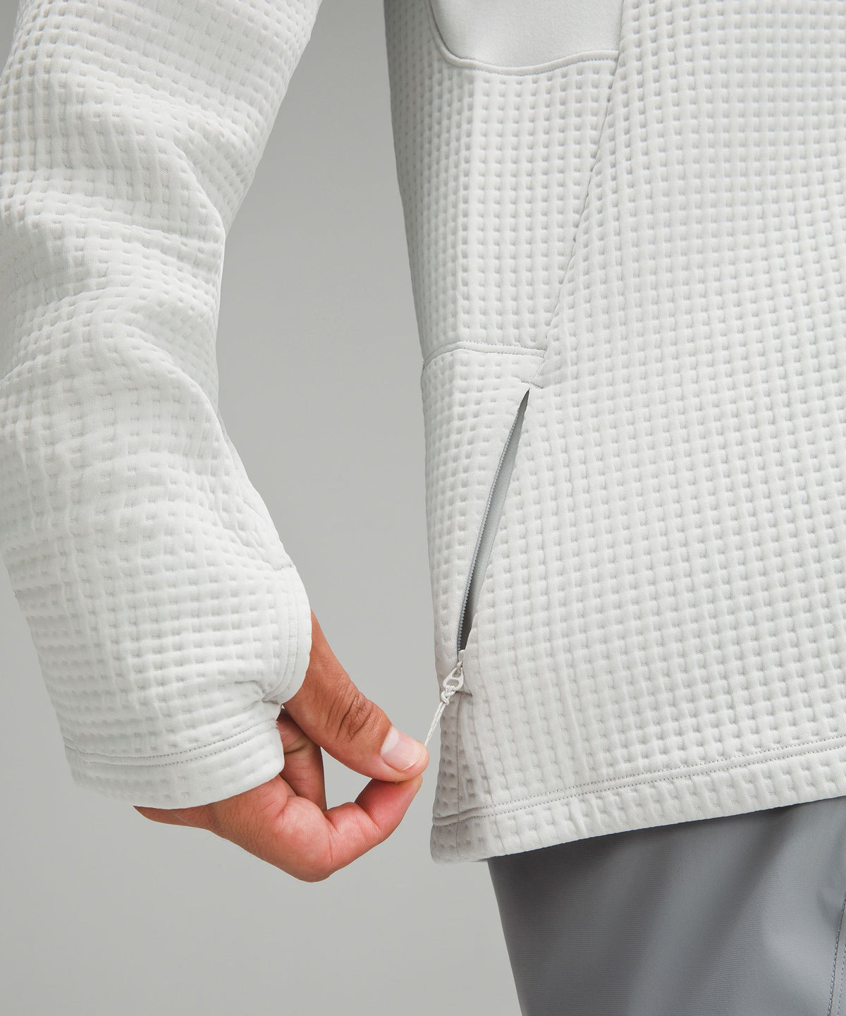 Waffle-Knit Half Zip