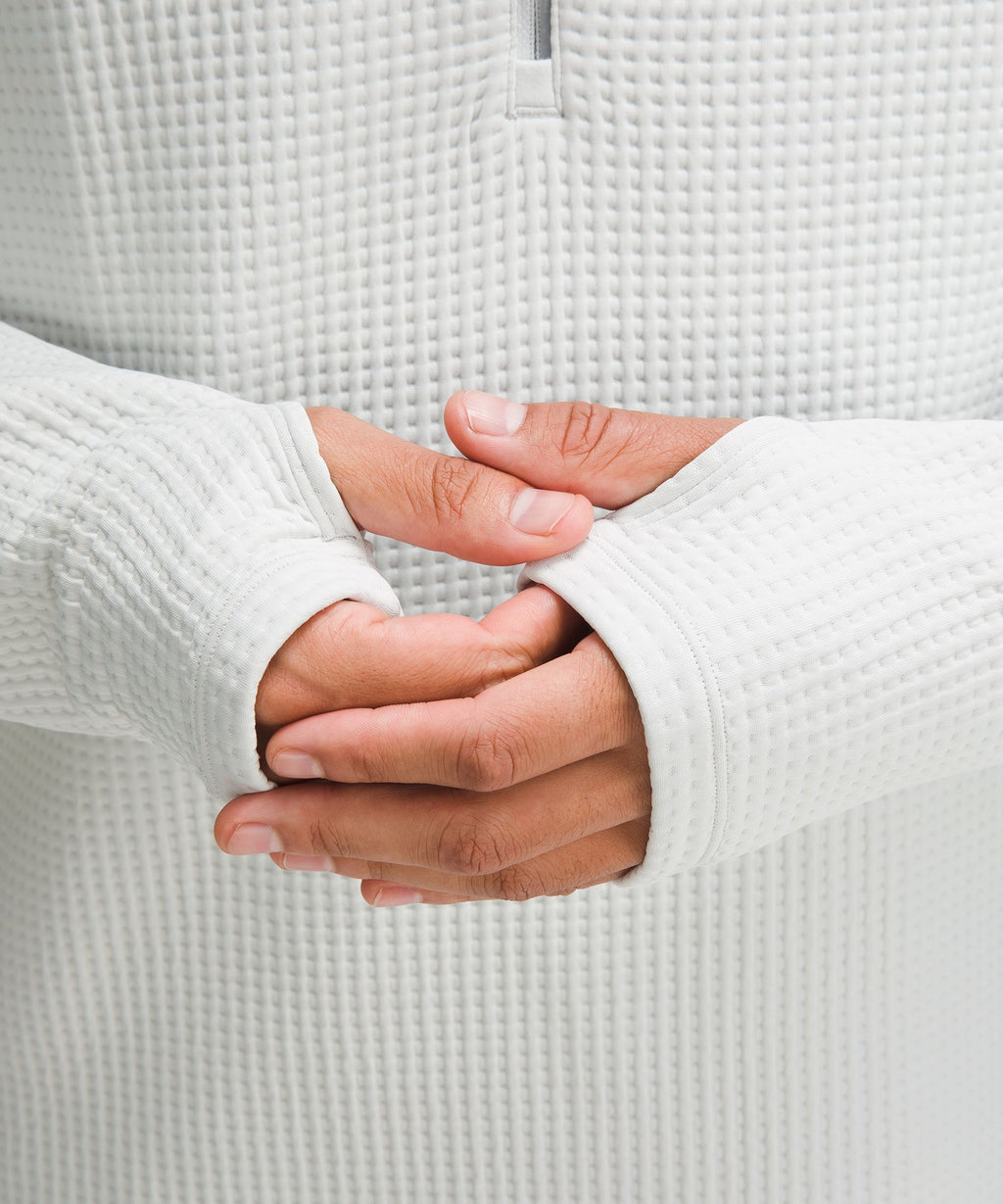Waffle-Knit Half Zip
