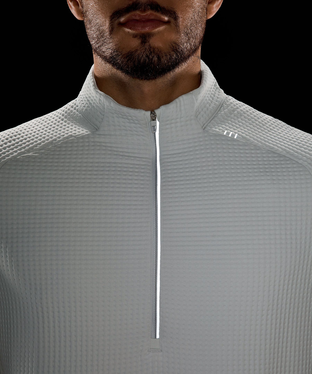Waffle-Knit Half Zip