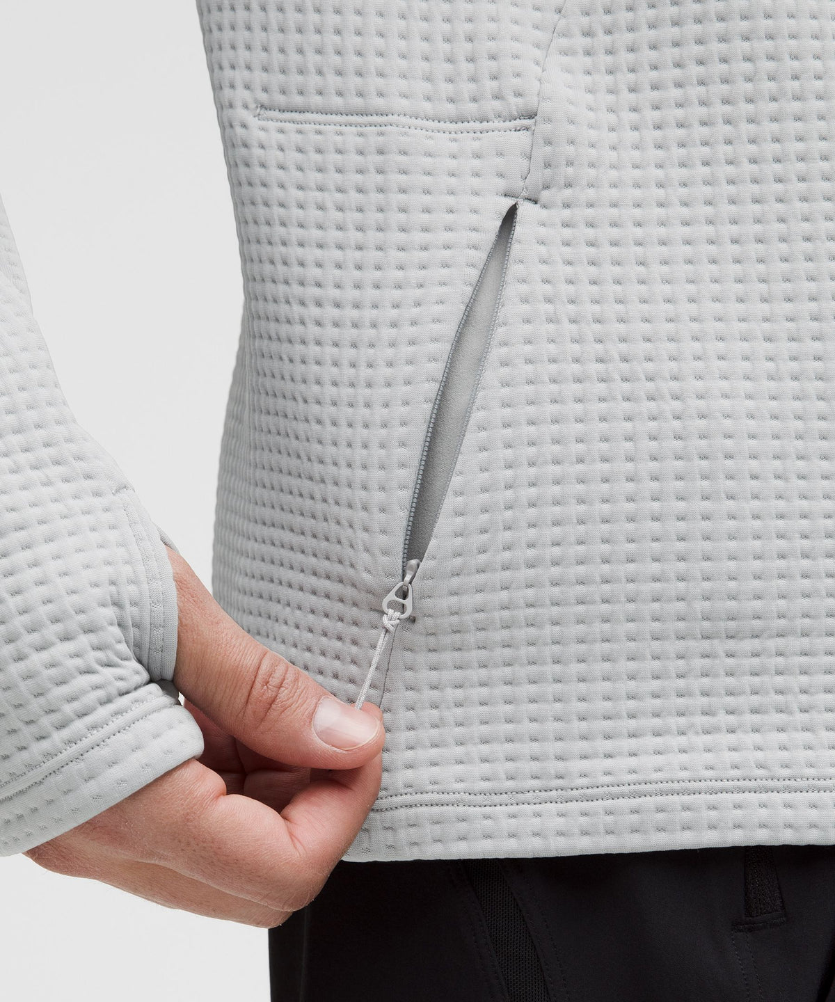 Waffle-Knit Half Zip