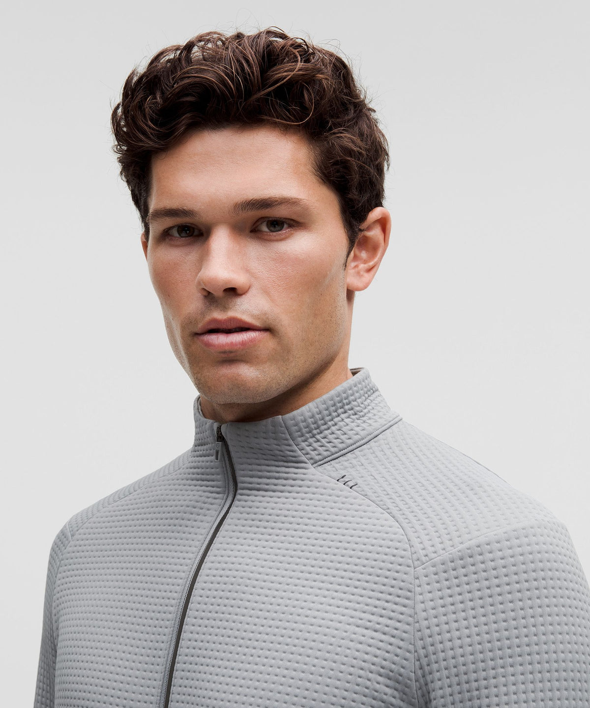 Waffle-Knit Half Zip
