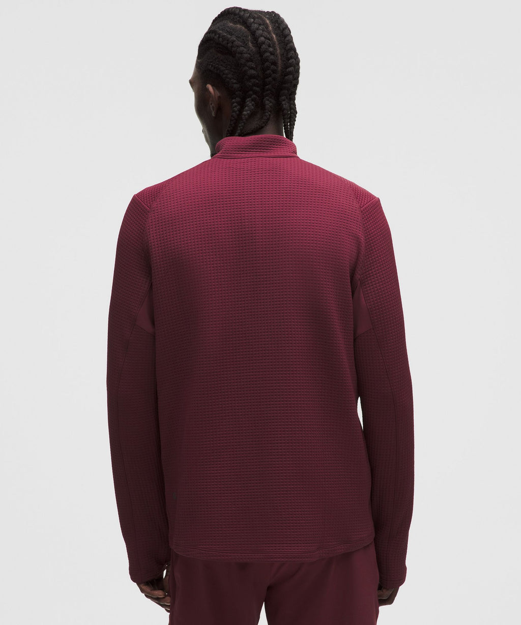 Waffle-Knit Half Zip