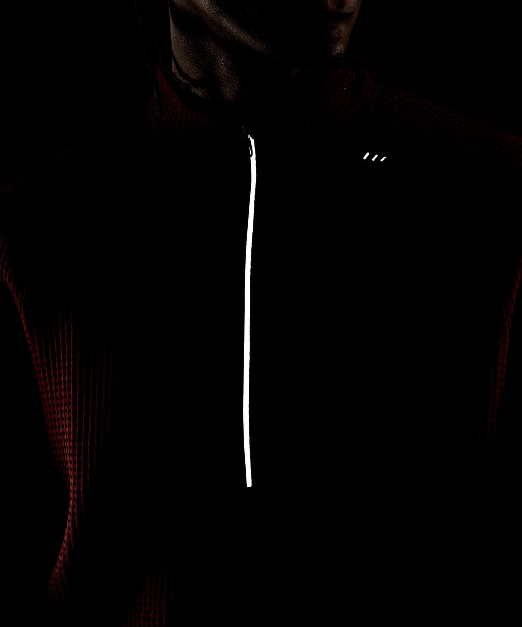 Waffle-Knit Half Zip