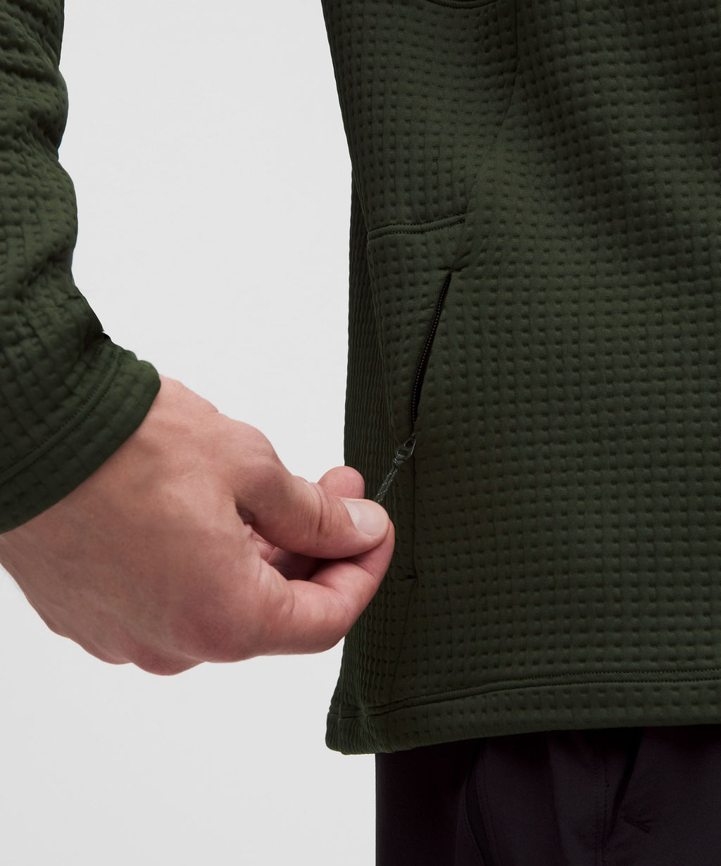 Waffle-Knit Half Zip