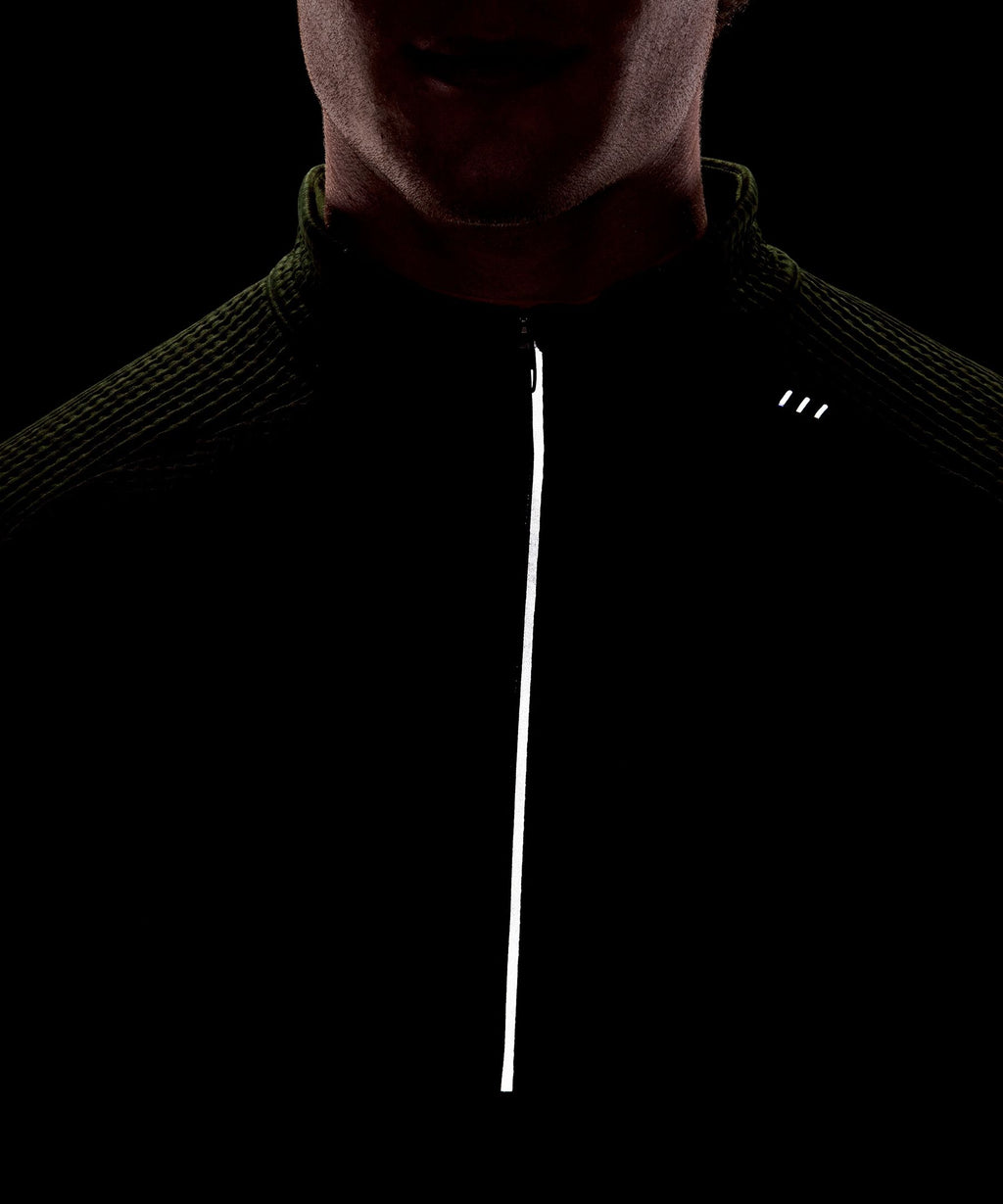Waffle-Knit Half Zip