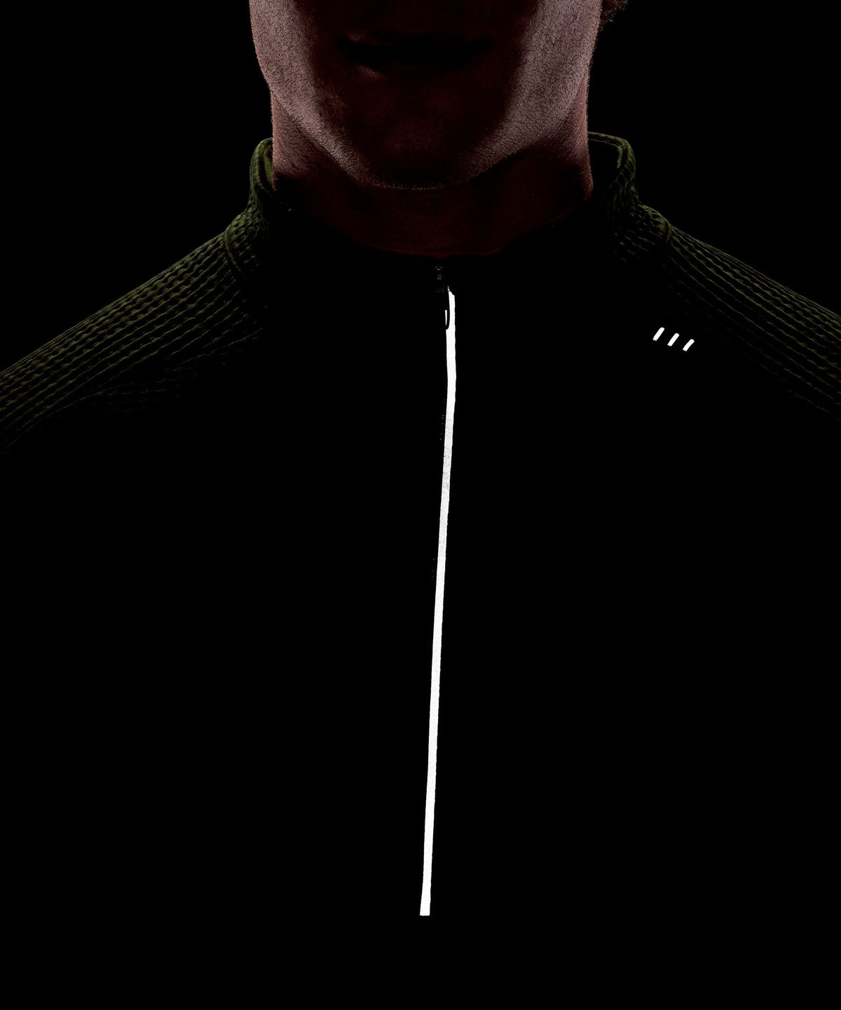 Waffle-Knit Half Zip