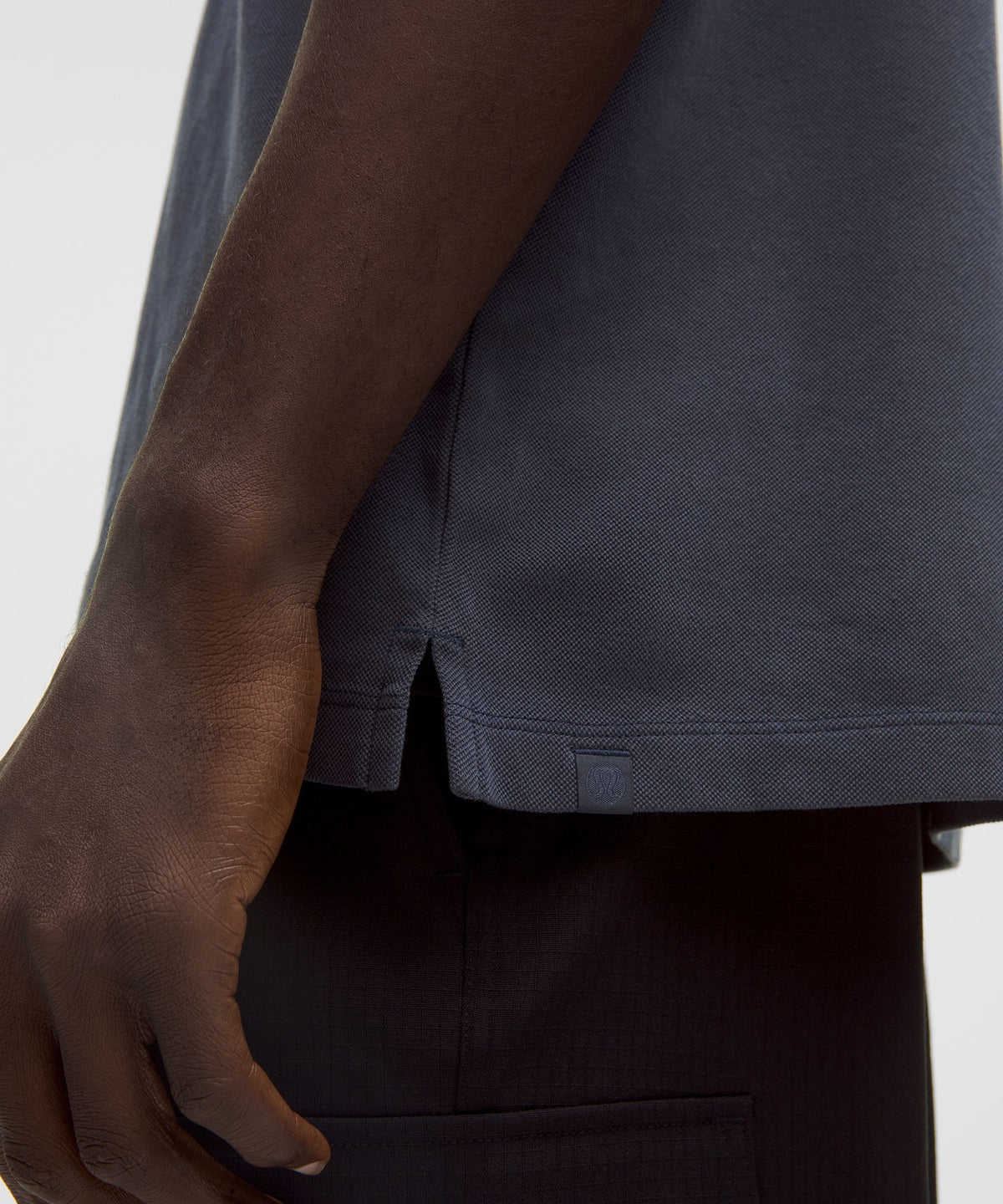 Cotton-Blend Pique Short-Sleeve Polo Shirt
