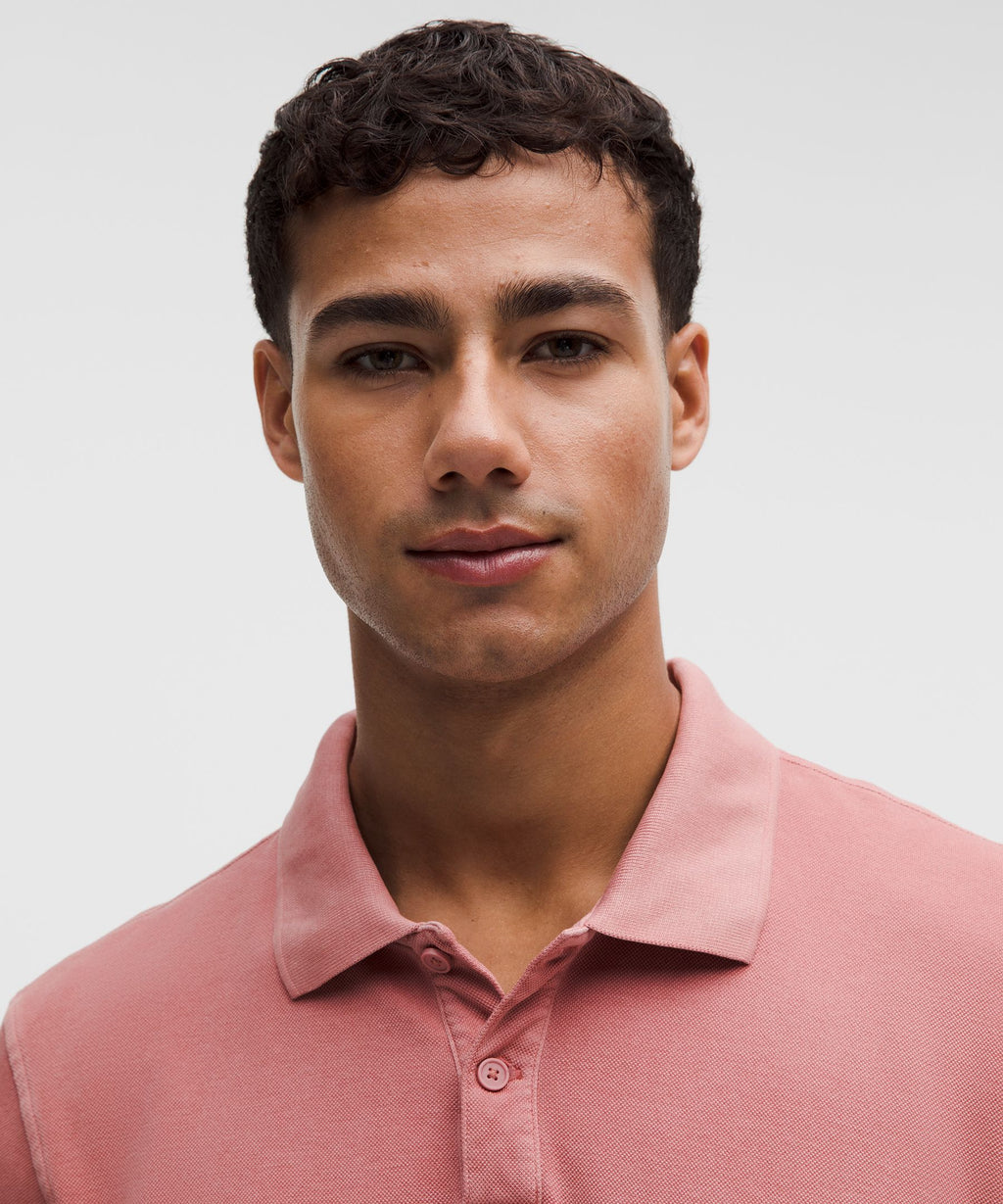 Cotton-Blend Pique Short-Sleeve Polo Shirt