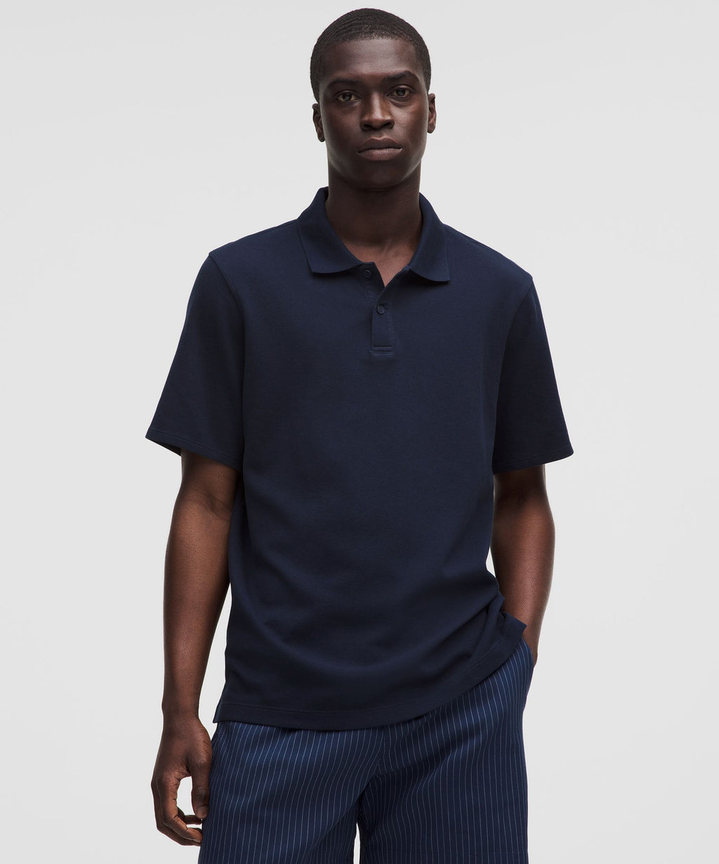Cotton-Blend Pique Short-Sleeve Polo Shirt