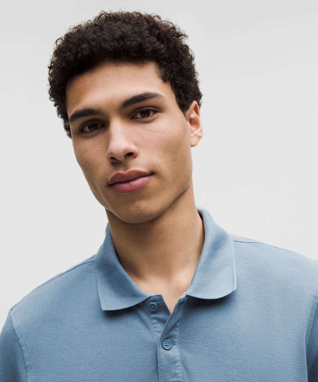 Cotton-Blend Pique Short-Sleeve Polo Shirt