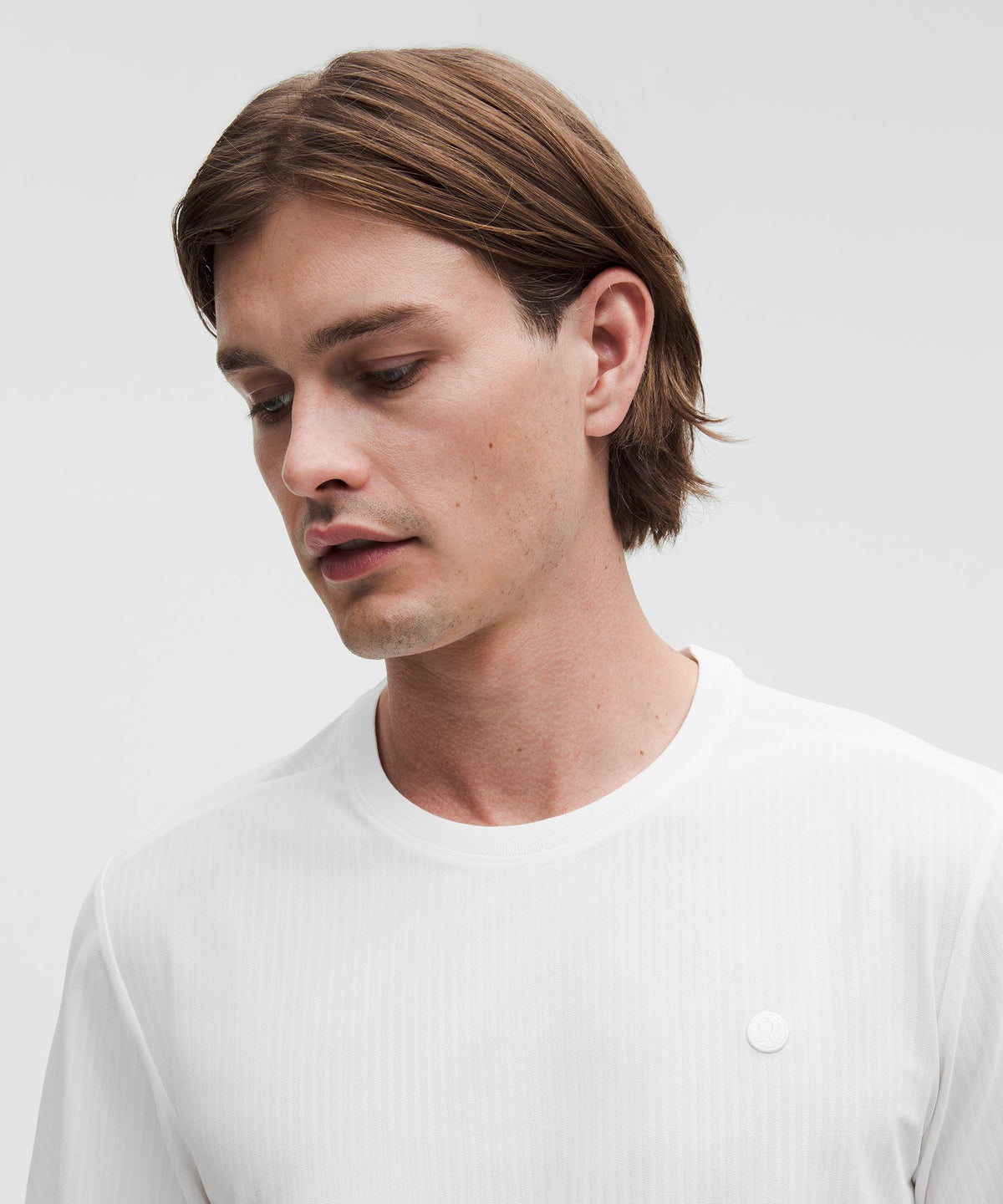 UV-Protective Striped Mesh Tennis T-Shirt
