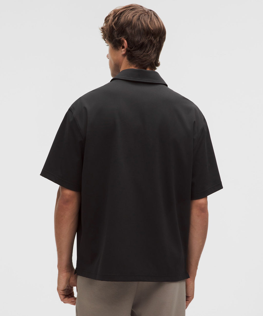 Daydrift Oversized Zip-Neck Polo Shirt