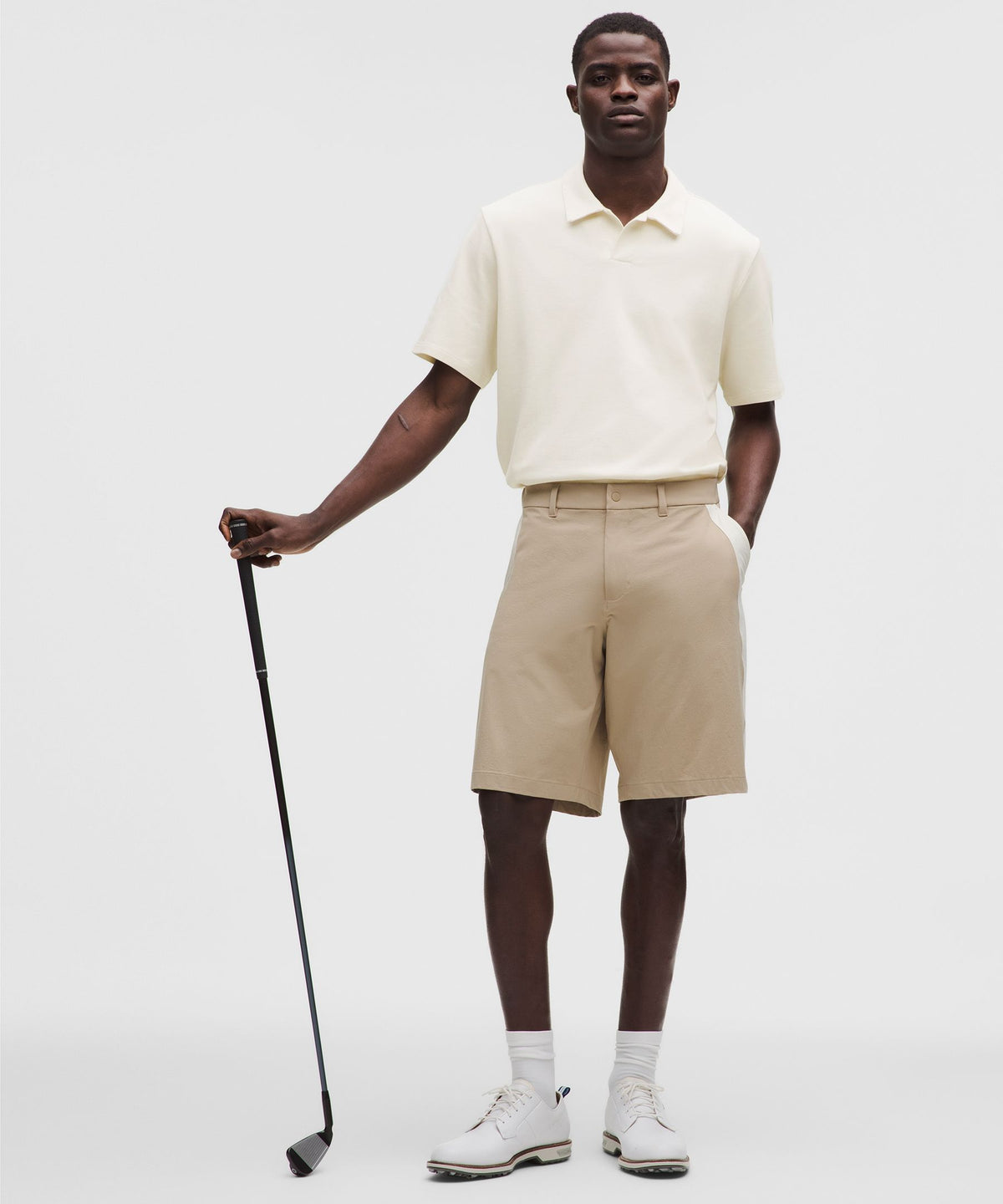 Pique Performer Johnny-Collar Short-Sleeve Shirt