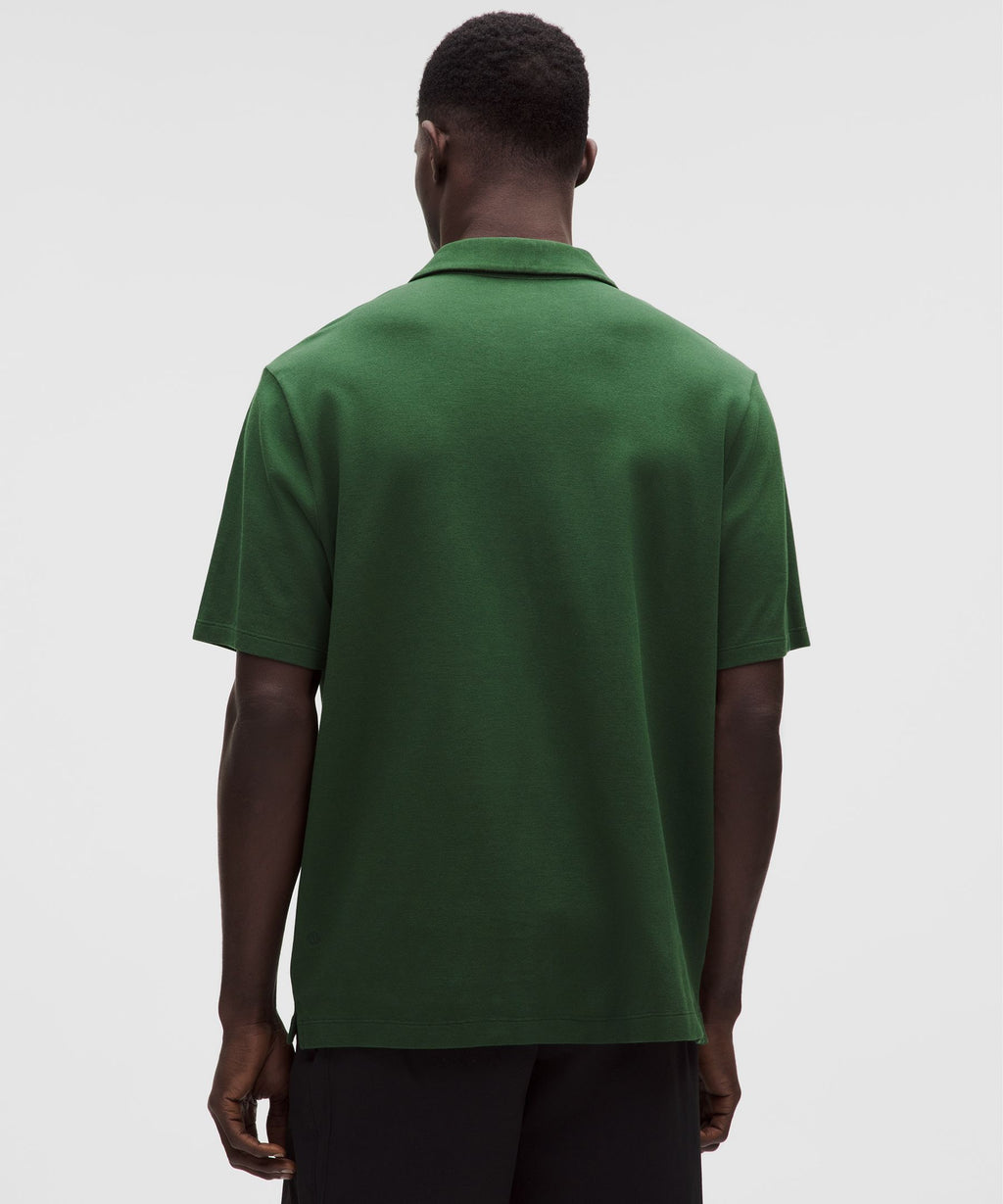 Pique Performer Johnny-Collar Short-Sleeve Shirt