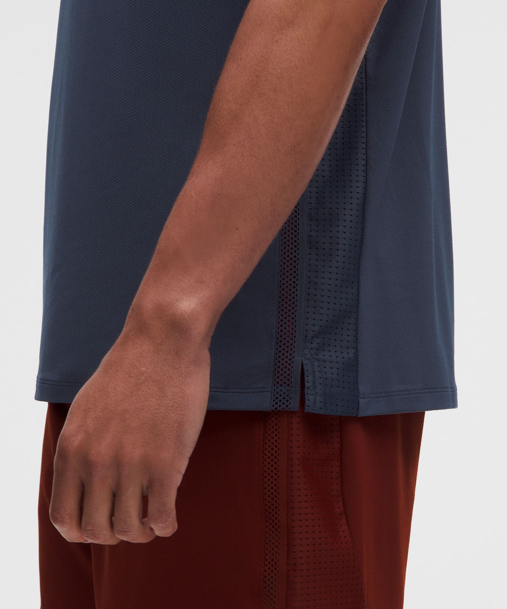 UV-Protective Mesh Panelled Tennis Shirt