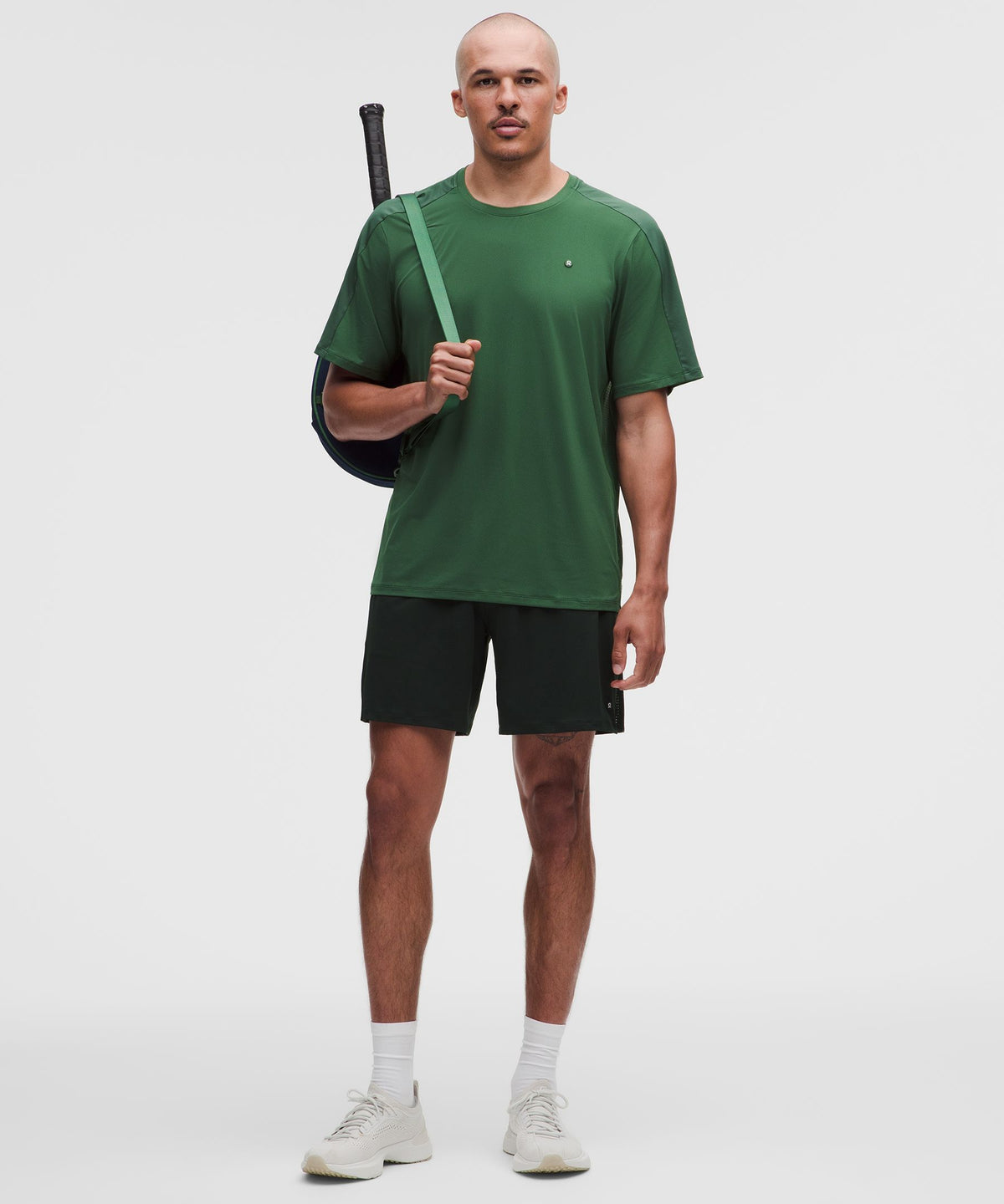UV-Protective Mesh Panelled Tennis Shirt