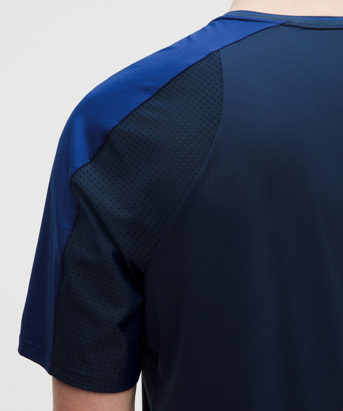 UV-Protective Mesh Panelled Tennis Shirt