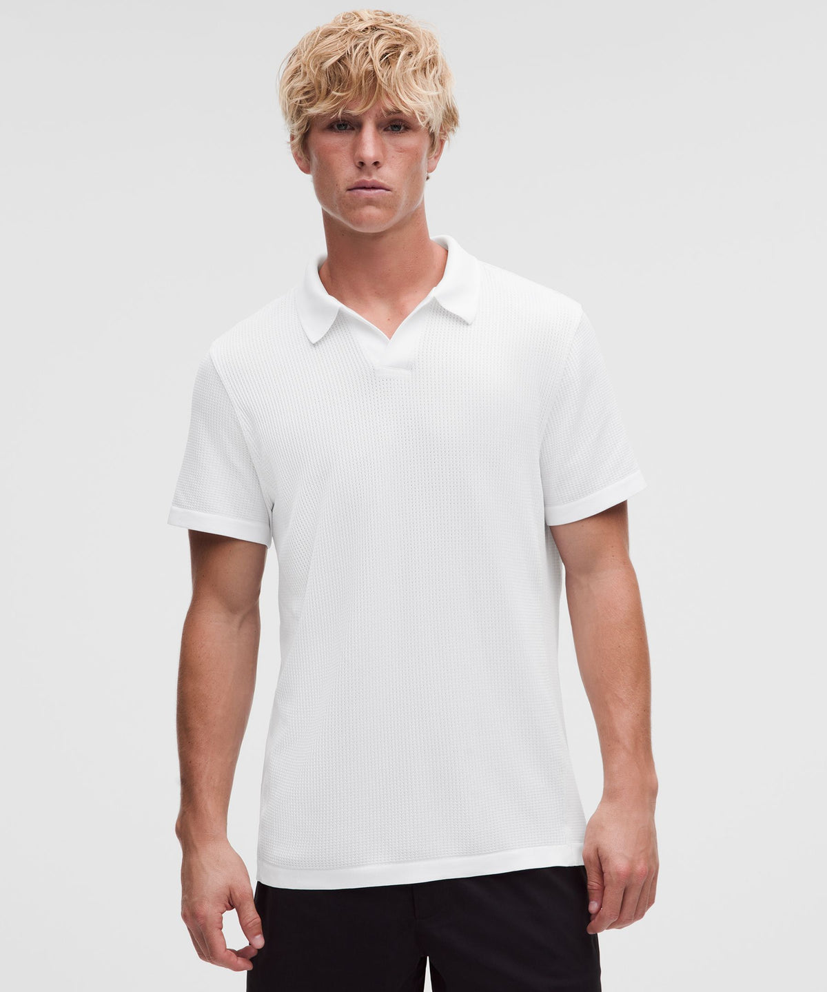 Textured Seamless Polo Shirt
