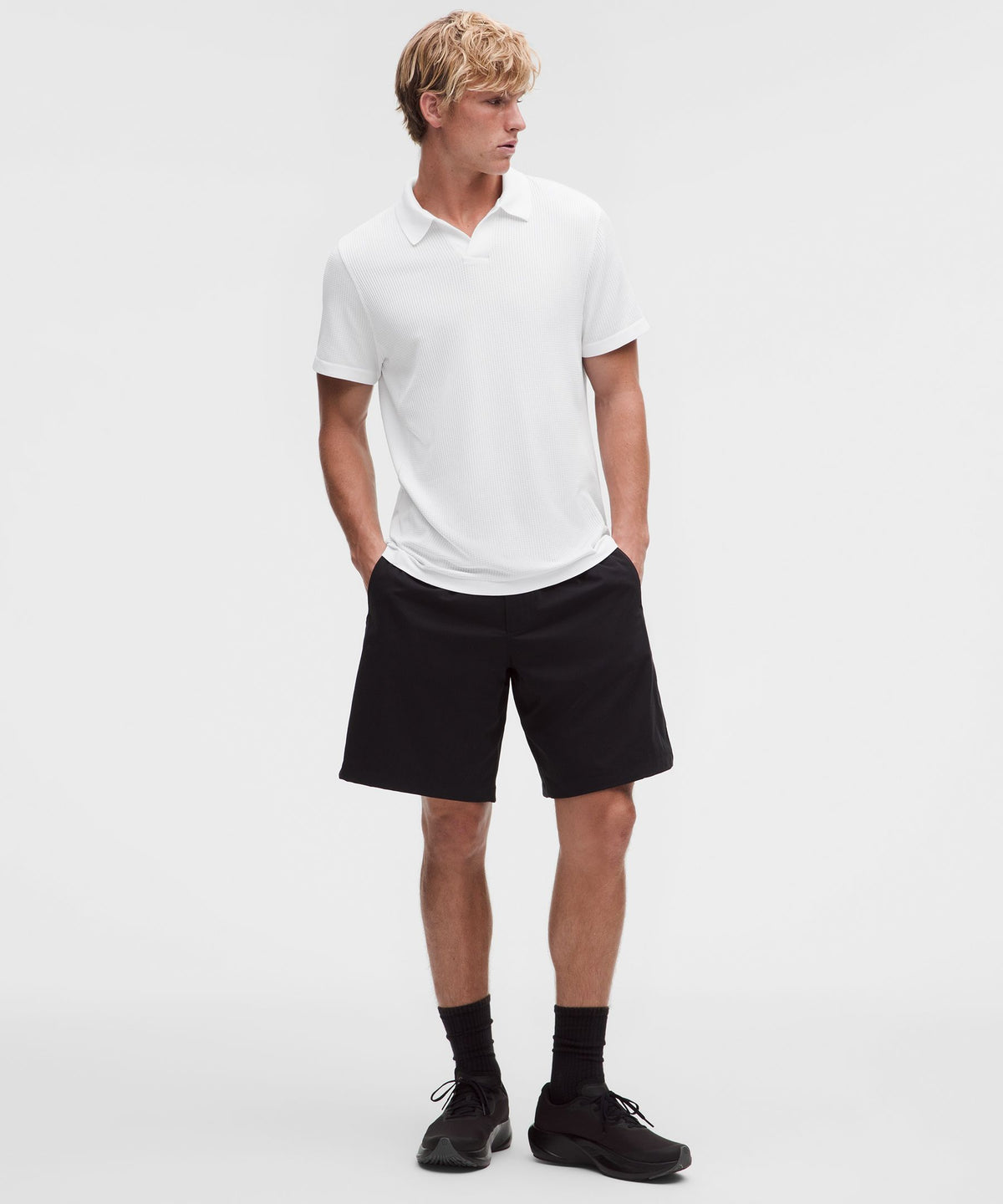 Textured Seamless Polo Shirt