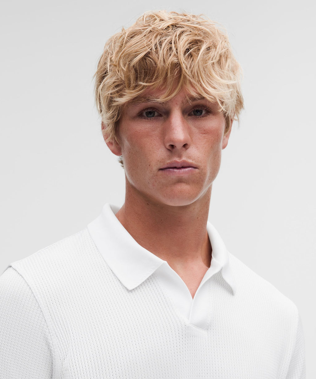Textured Seamless Polo Shirt
