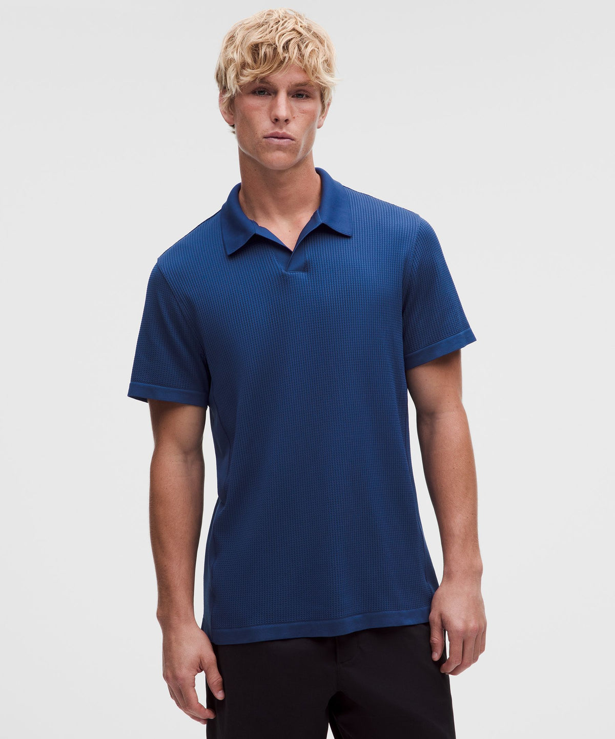 Textured Seamless Polo Shirt
