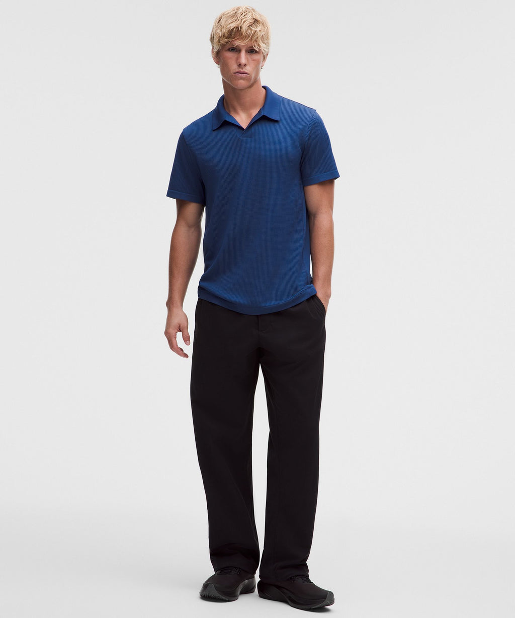 Textured Seamless Polo Shirt