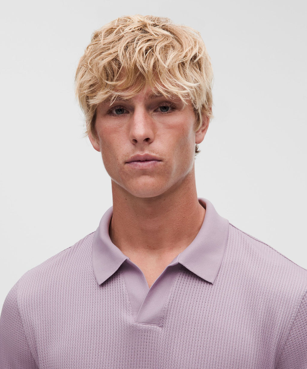 Textured Seamless Polo Shirt