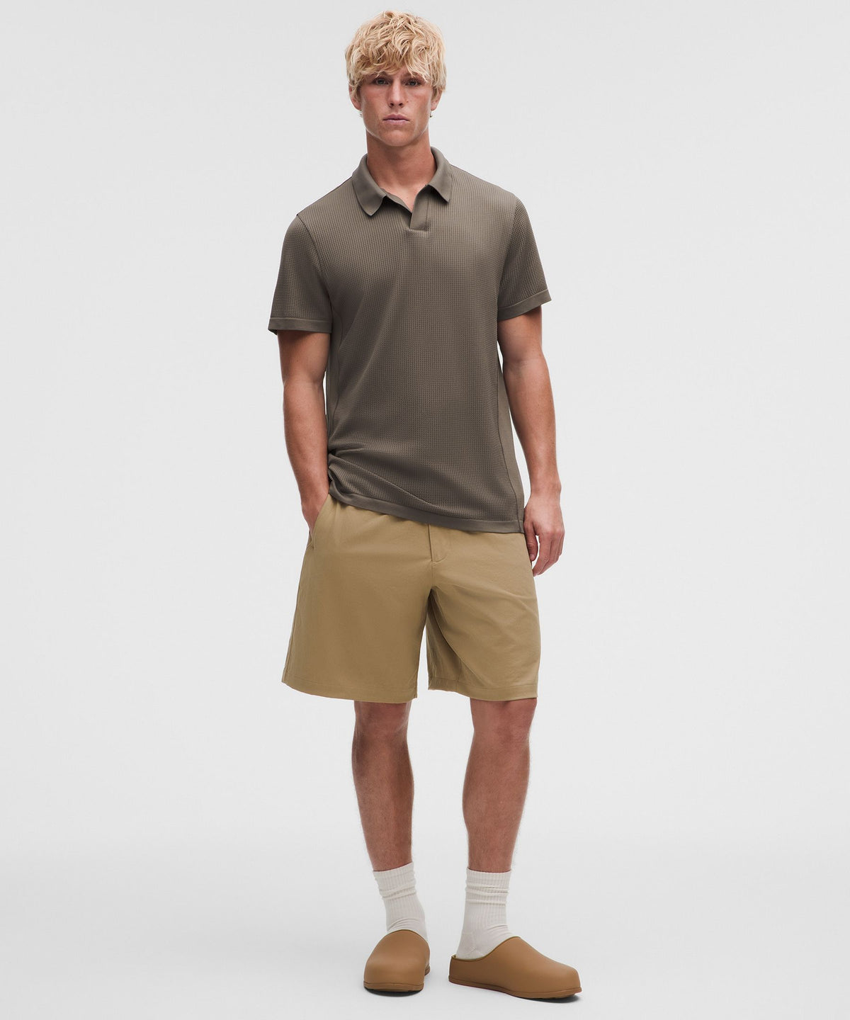 Textured Seamless Polo Shirt