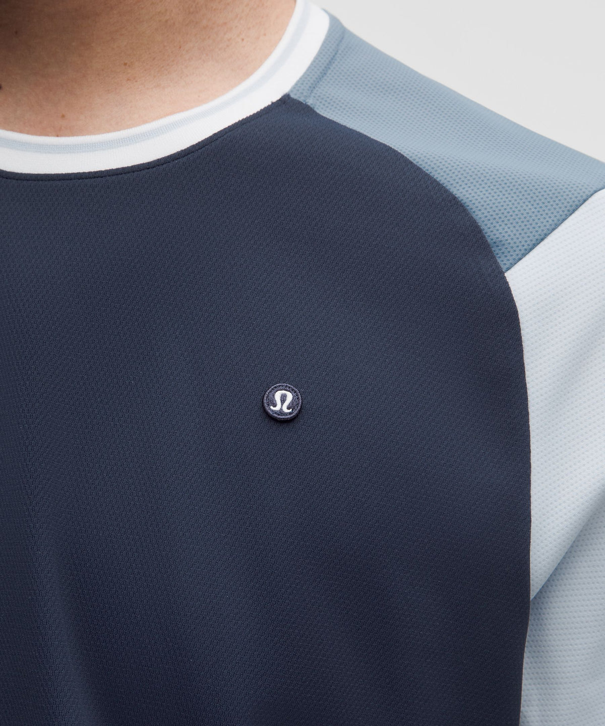 UV-Protective Textured Mesh Tennis Shirt