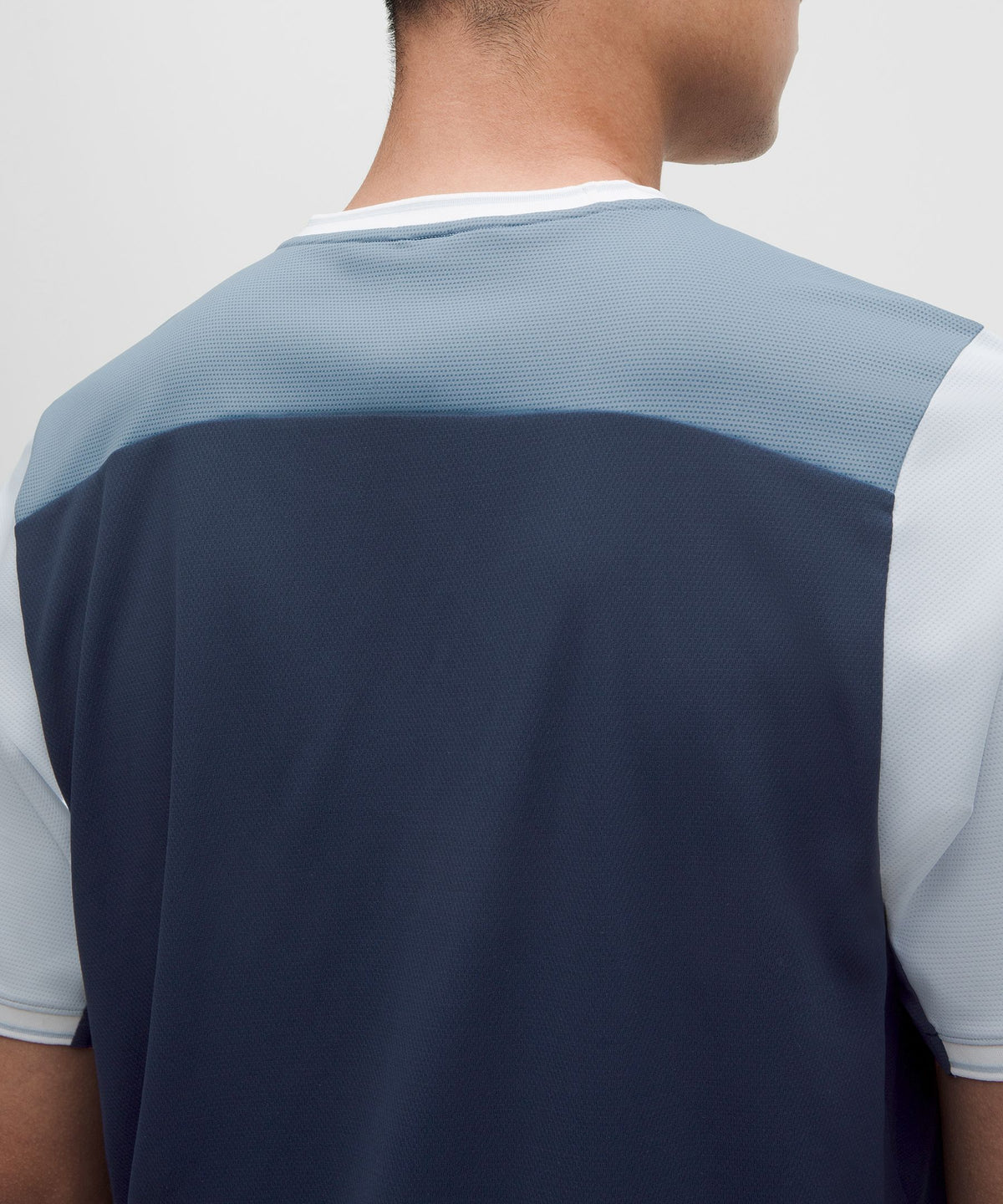UV-Protective Textured Mesh Tennis Shirt