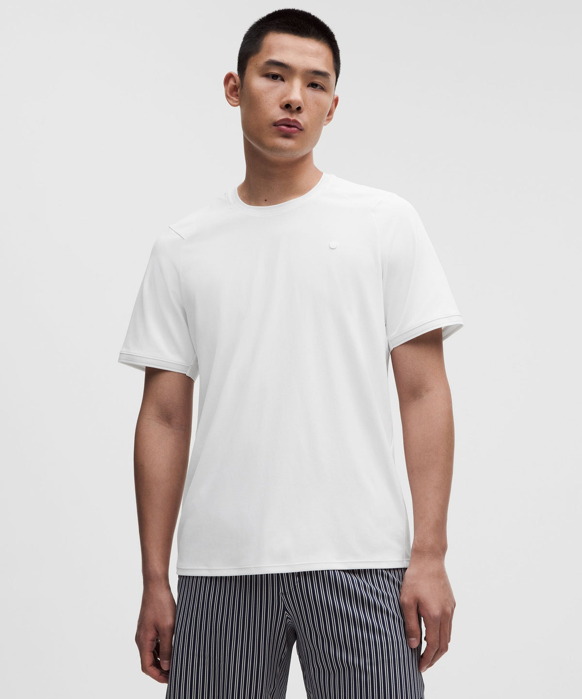 UV-Protective Textured Mesh Tennis Shirt