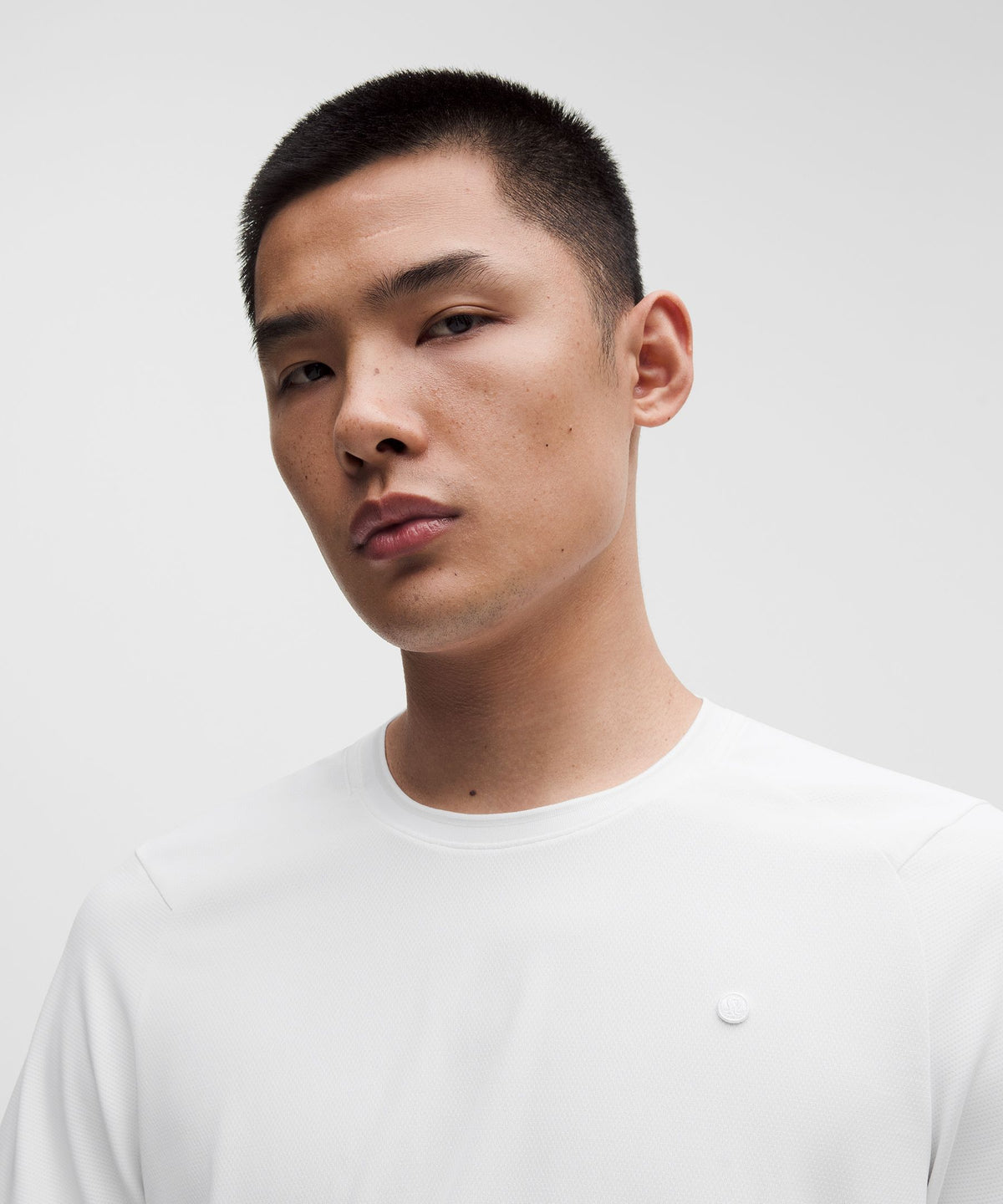 UV-Protective Textured Mesh Tennis Shirt