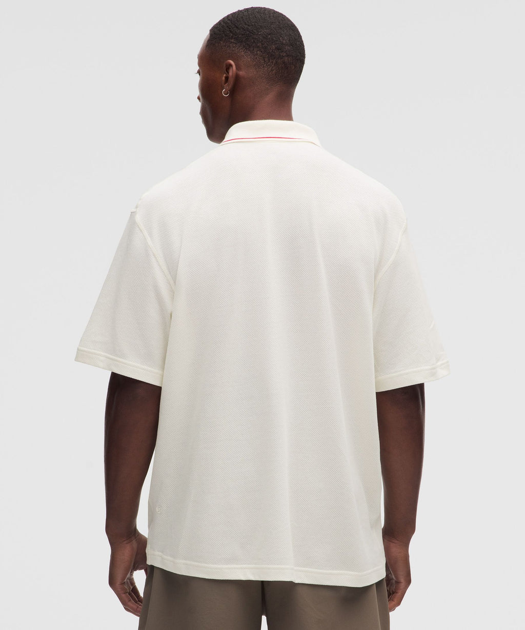 Mesh-Knit Jersey Short-Sleeve Polo Shirt