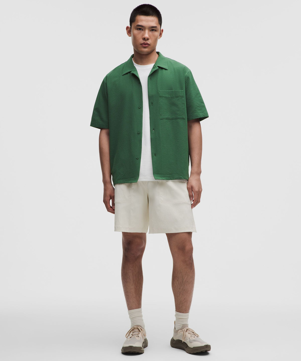 Airing Easy Camp-Collar ShirtTextured