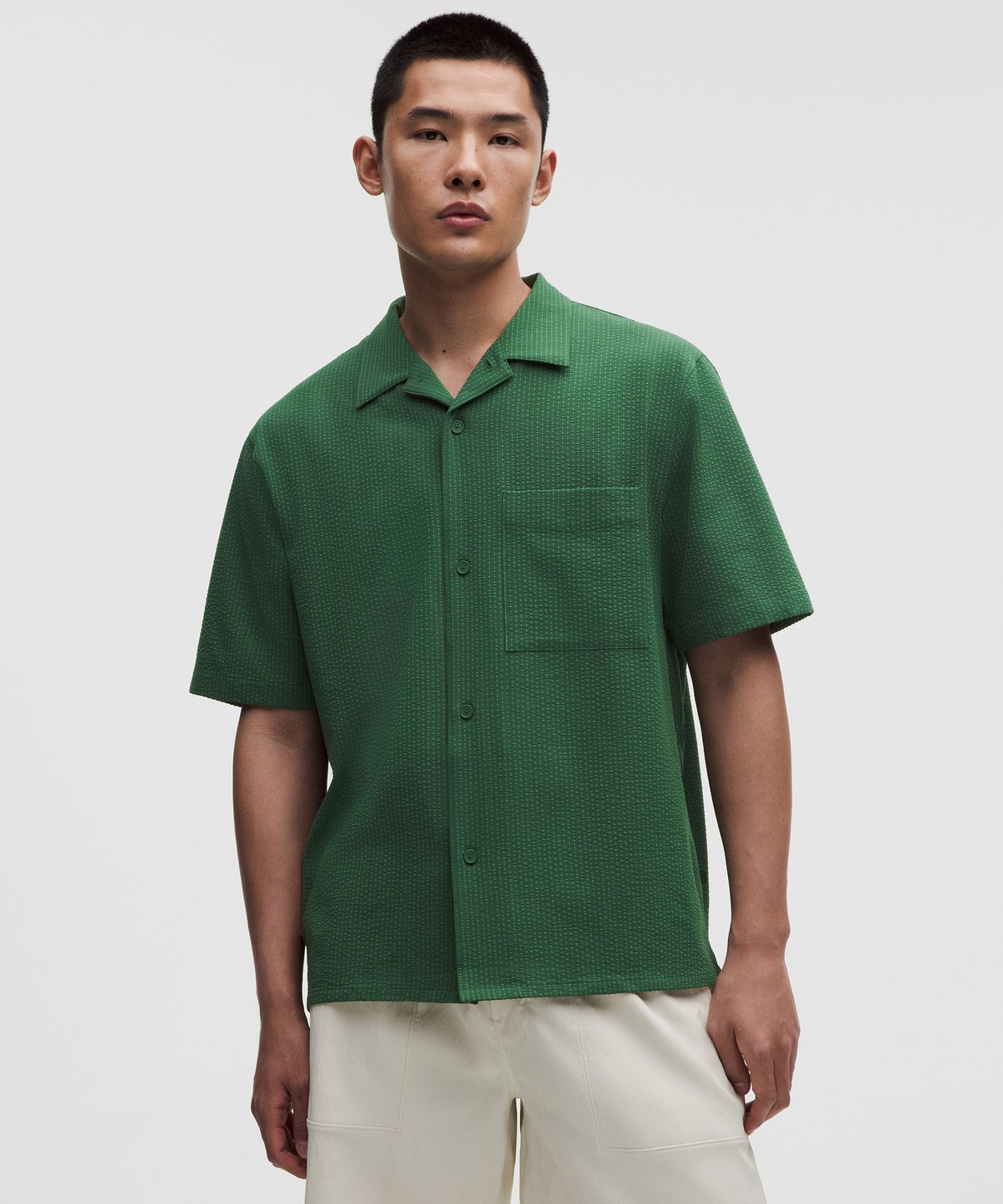 Airing Easy Camp-Collar ShirtTextured