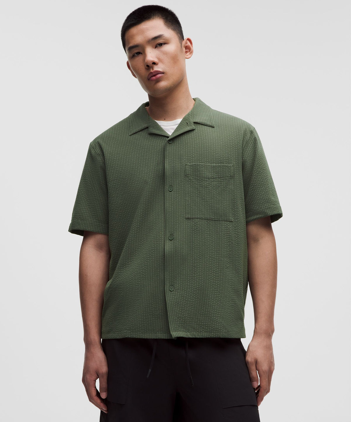 Airing Easy Camp-Collar ShirtTextured