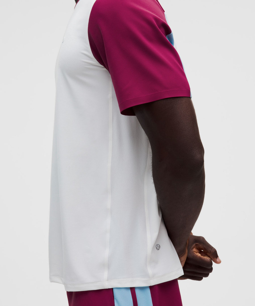 Mesh Pique Tennis Short-Sleeve Shirt