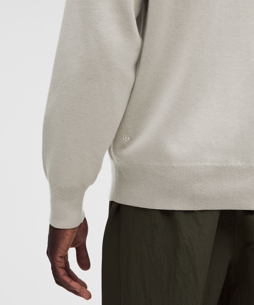 Cotton-Blend Knit Long-Sleeve Crewneck Sweater