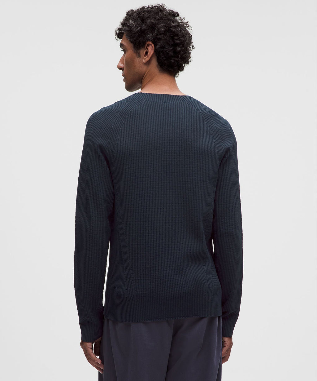 Rib-Knit Slim-Fit Long-Sleeve Shirt