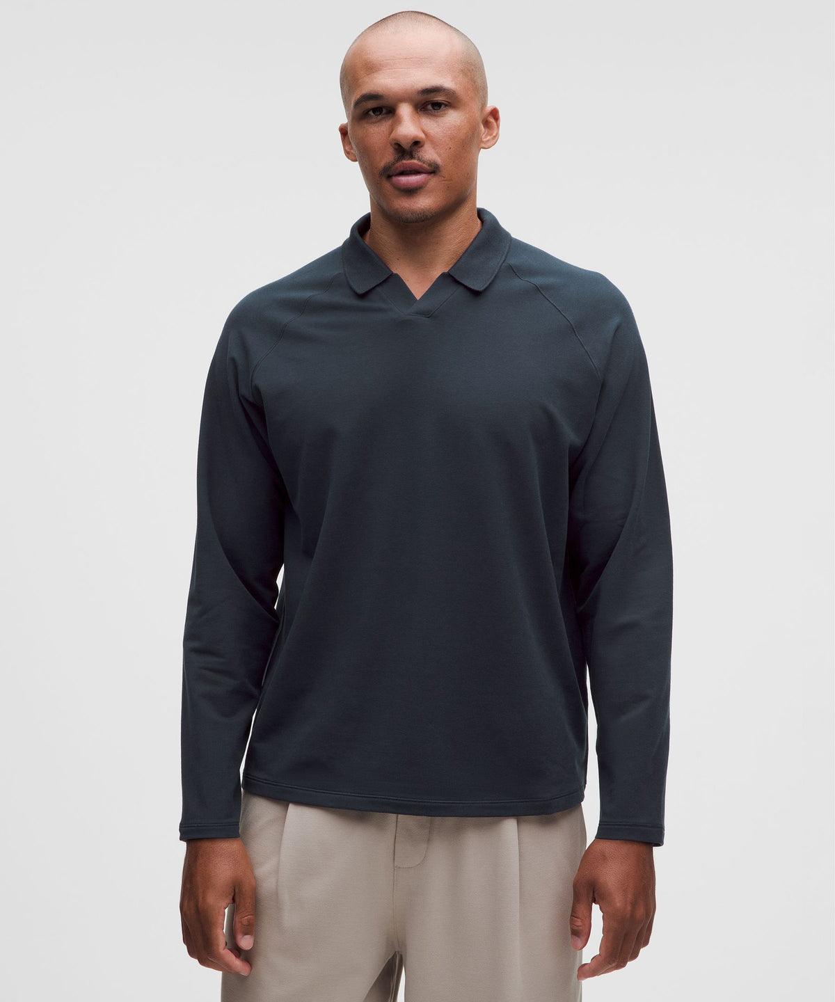 Buttery Loopback Collared Long-Sleeve Shirt