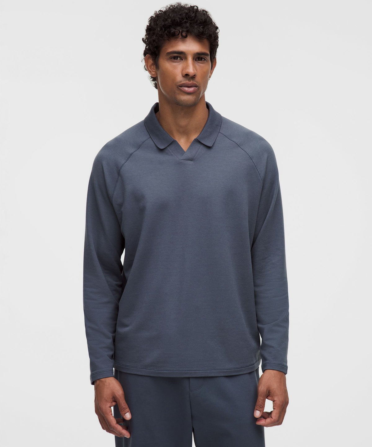 Buttery Loopback Collared Long-Sleeve Shirt