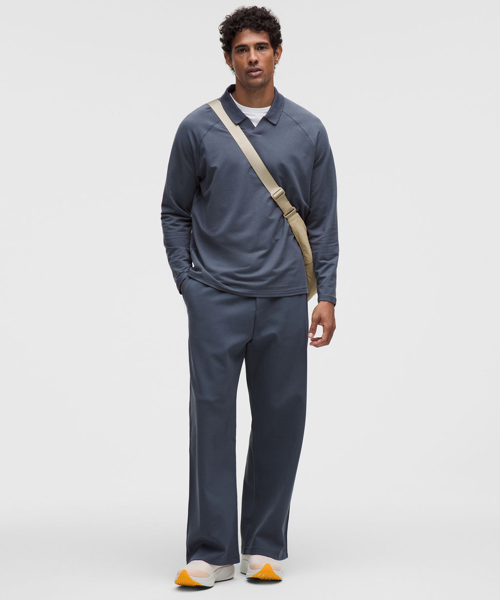 Buttery Loopback Collared Long-Sleeve Shirt