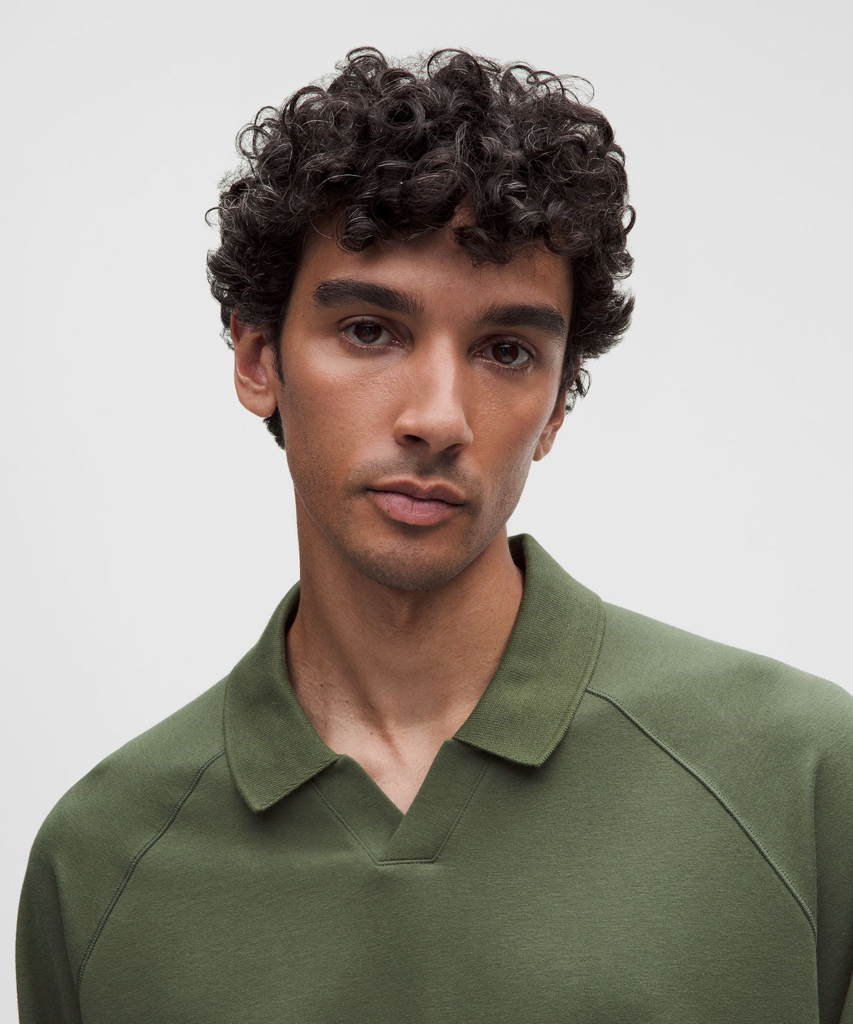 Buttery Loopback Collared Long-Sleeve Shirt